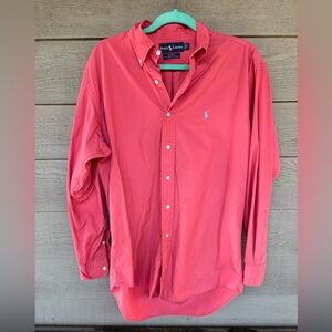 Ralph Lauren Men's Coral Button Down Shirt Small
